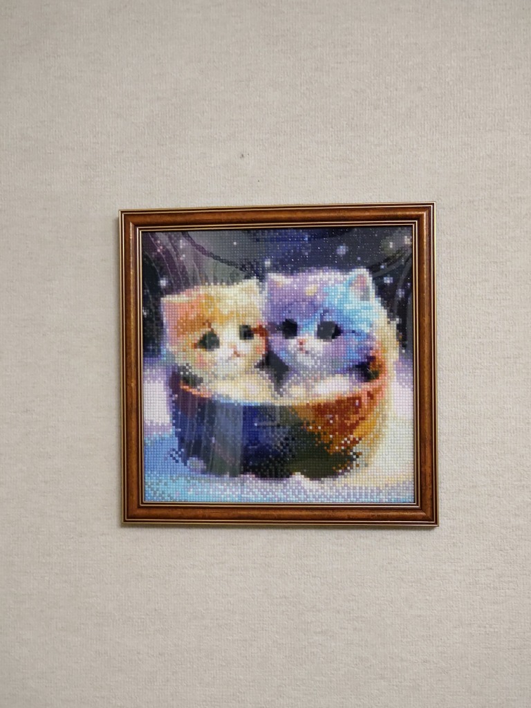 ダイヤモンドアート 四角 初心者 スクエアビーズ キット 猫