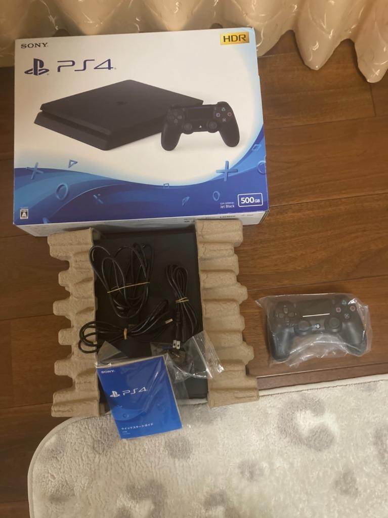 PS4 本体 ジェット・ブラック 500GB (CUH-2200AB01) 完品 中古 : 15790 