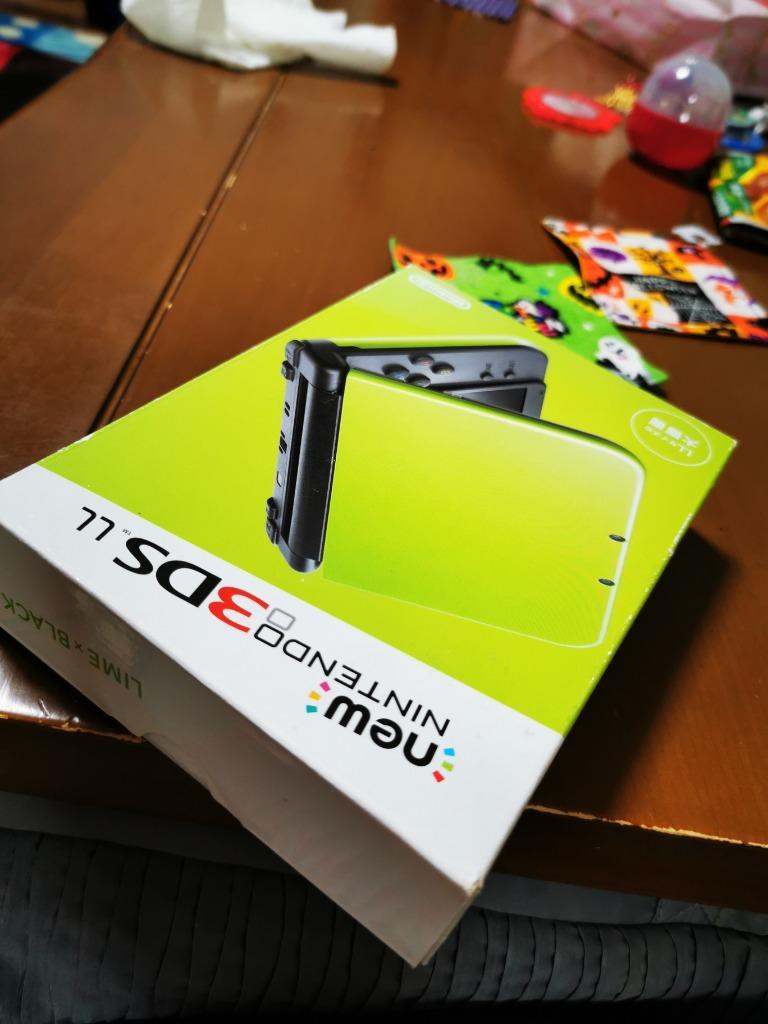 New3DSLL 本体 中古 付属品完備 ライム×ブラック Newニンテンドー3DS 