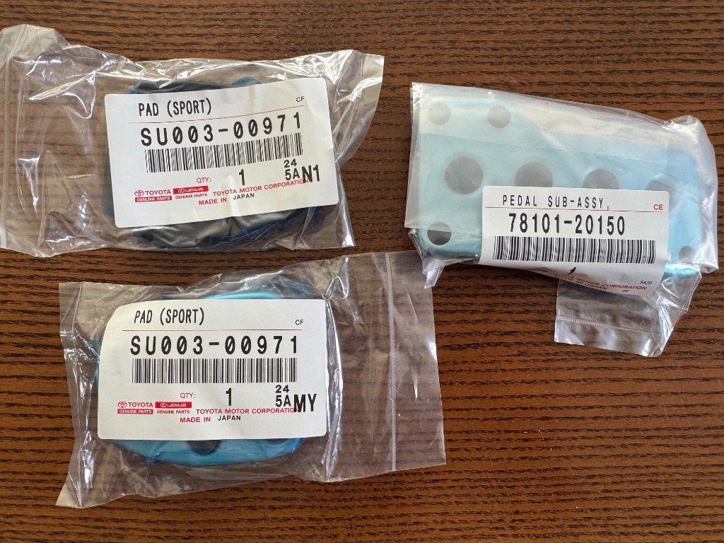 トヨタ純正 アルミアクセルペダル&ブレーキペダル&クラッチ