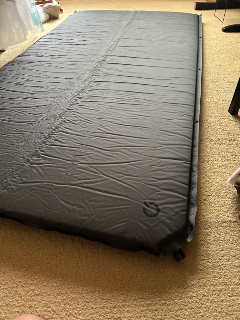 QUICKCAMP 車中泊マット 8cm セミダブル 1人用 グレー 極厚 高