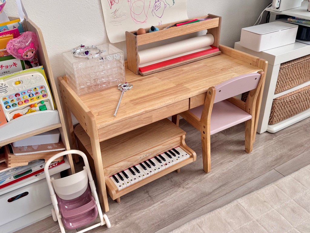 レビュー特典／【名入れ無料 / 3点】ノコル ワイド キッズデスク