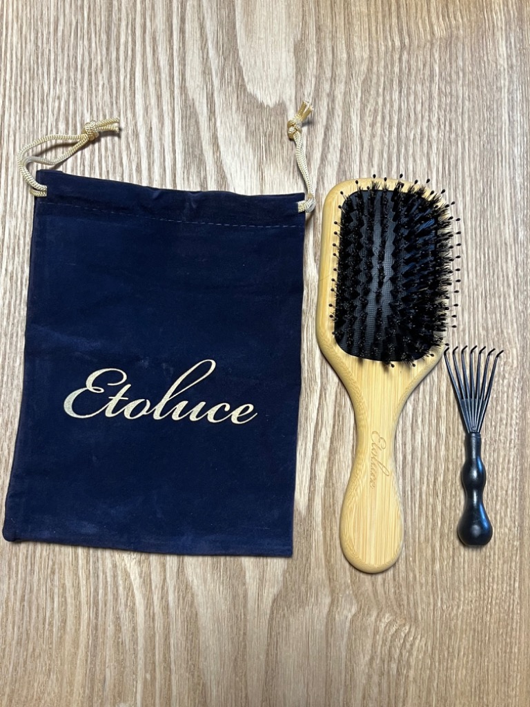 公式store】Etoluce（エトルーチェ）天然豚毛ヘアブラシ 絡まらない