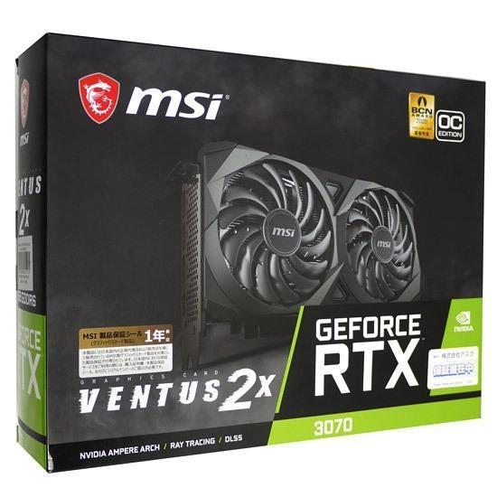 中古】MSI製グラボ GeForce RTX 3070 VENTUS 2X OC PCIExp 8GB 元箱