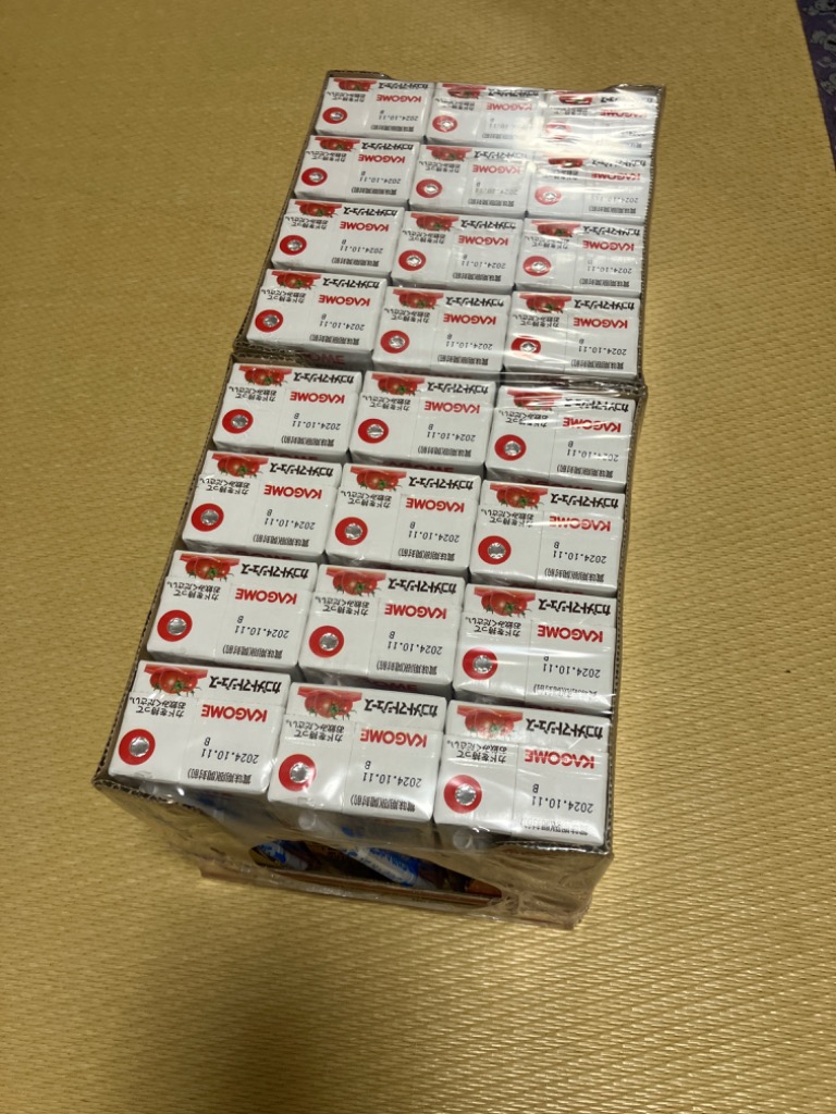 カゴメ トマトジュース 食塩無添加 200ml 紙パック 24本入×3