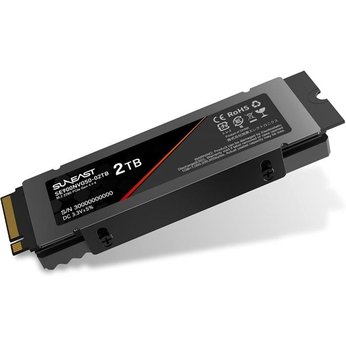 SUNEAST 2TB NVMe SSD PCIe Gen 4.0×4 R: 5,000MB/s W：4,400MB/s 