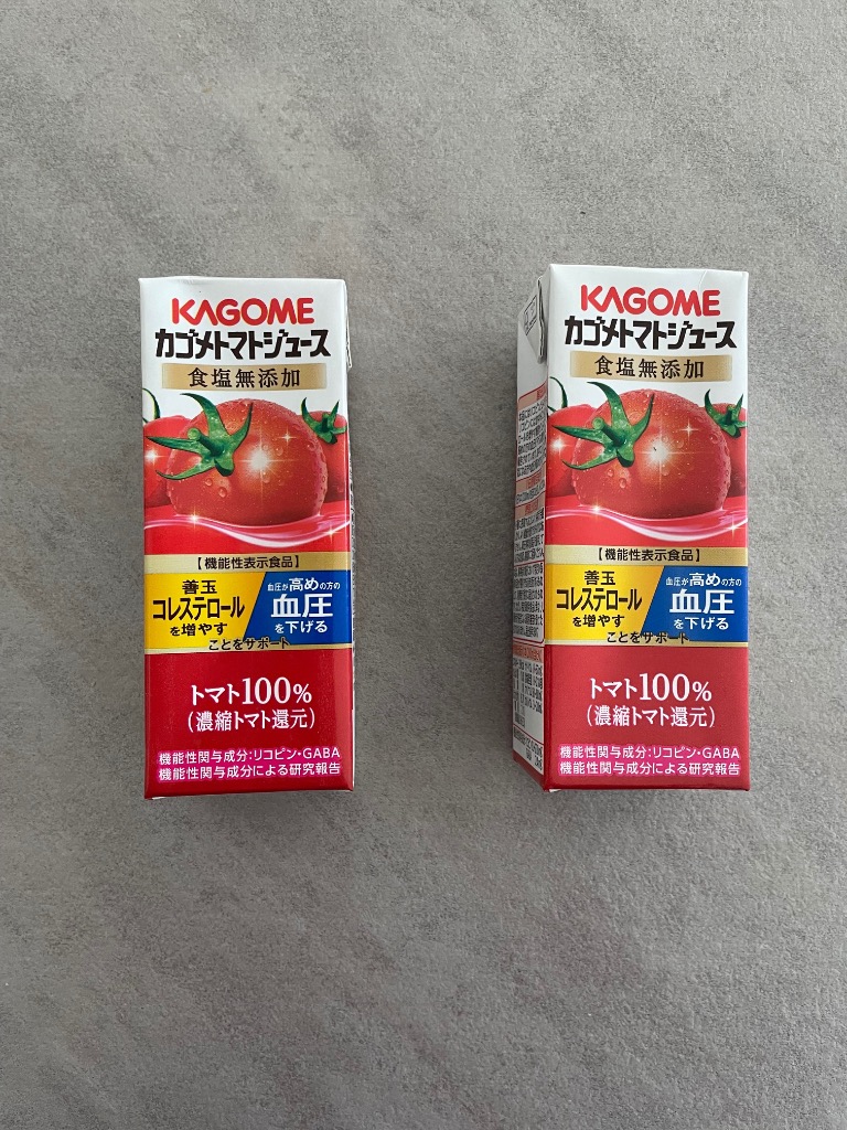 カゴメ トマトジュース 機能性表示食品 食塩無添加 200ml 紙パック 24