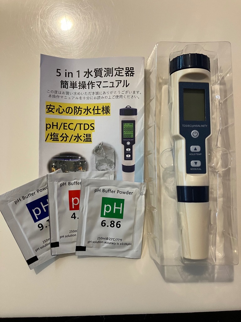 Amazon.co.jp: 水質測定器 充電式デジタル pH メーター 5-in-1