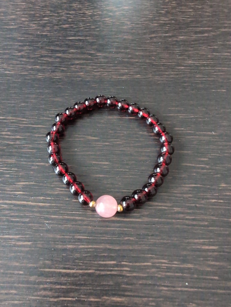 天然石 パワーストーン ブレスレット ガーネット garnet 小粒
