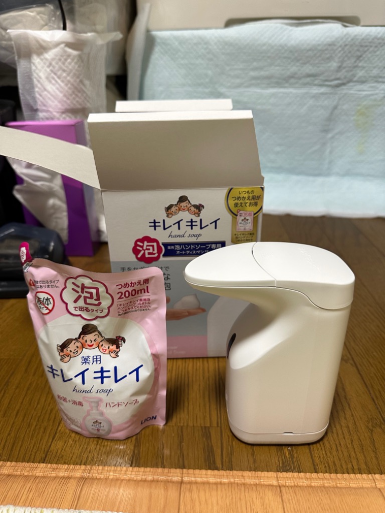 ライオン キレイキレイ 薬用 泡ハンドソープオートディスペンサー + 詰替22本 ライオン」 キレイキレイ 薬用泡ハンドソープ専用オート