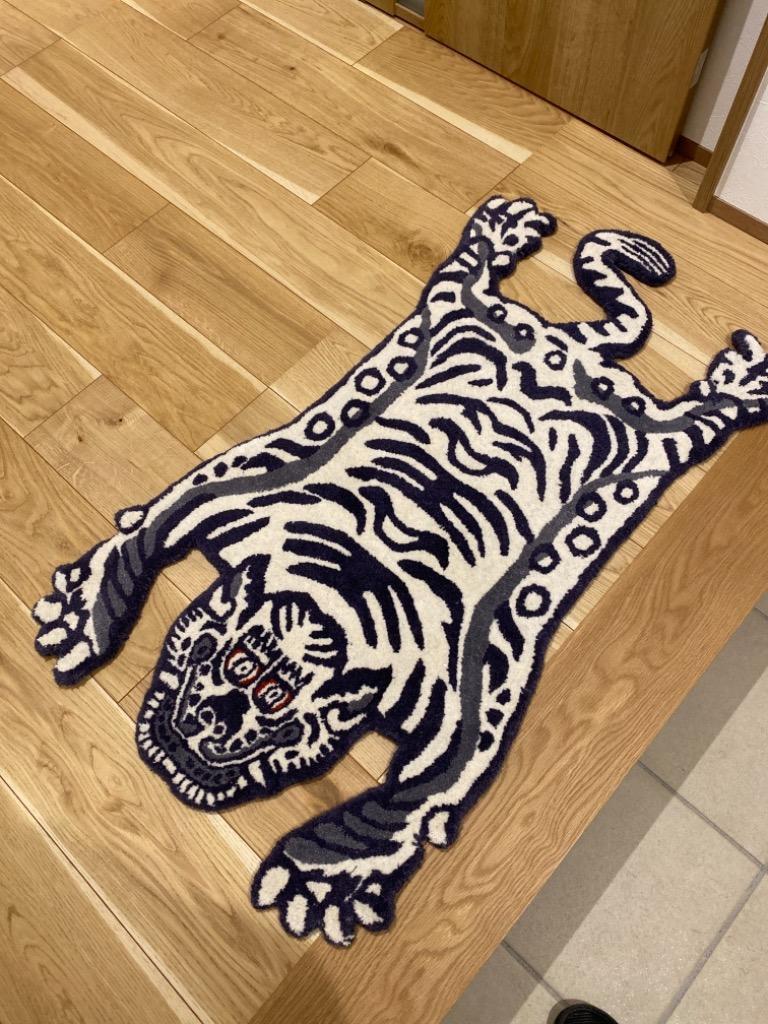 Tibetan Tiger Rug White Small チベタンタイガーラグ ホワイト S：60