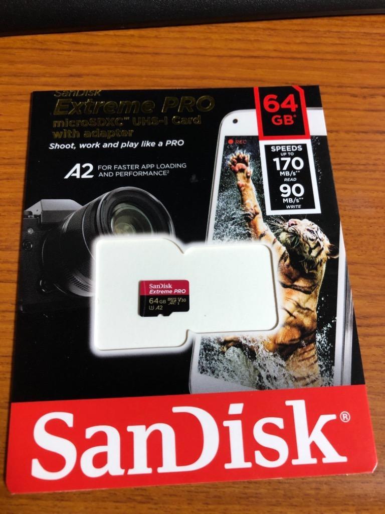 64GB microSDXCカード マイクロSD SanDisk サンディスク Extreme Pro UHS-I U3 V30 A2 R:170MB/s  W:90MB/s 海外リテール SDSQXCY-064G-GN6MA ◇メ :0619659169794:風見鶏 - 通販 - Yahoo!ショッピング