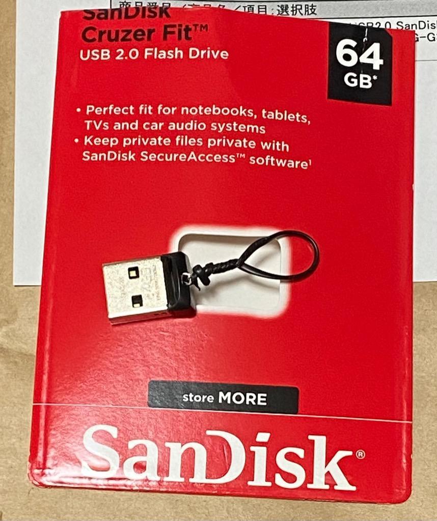SanDisk Cruzer Fit SDCZ33-064G-G35 （64GB 海外パッケージ） USB