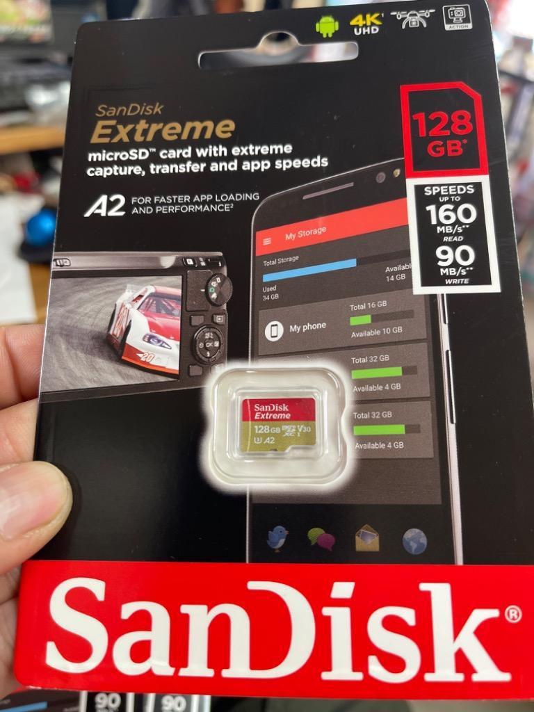 128GB microSDXCカード マイクロSD SanDisk サンディスク Extreme UHS-I U3 V30 A2 R:160MB/s  W:90MB/s 海外リテール SDSQXA1-128G-GN6MN ◇メ :0619659180034:風見鶏 - 通販 - Yahoo!ショッピング