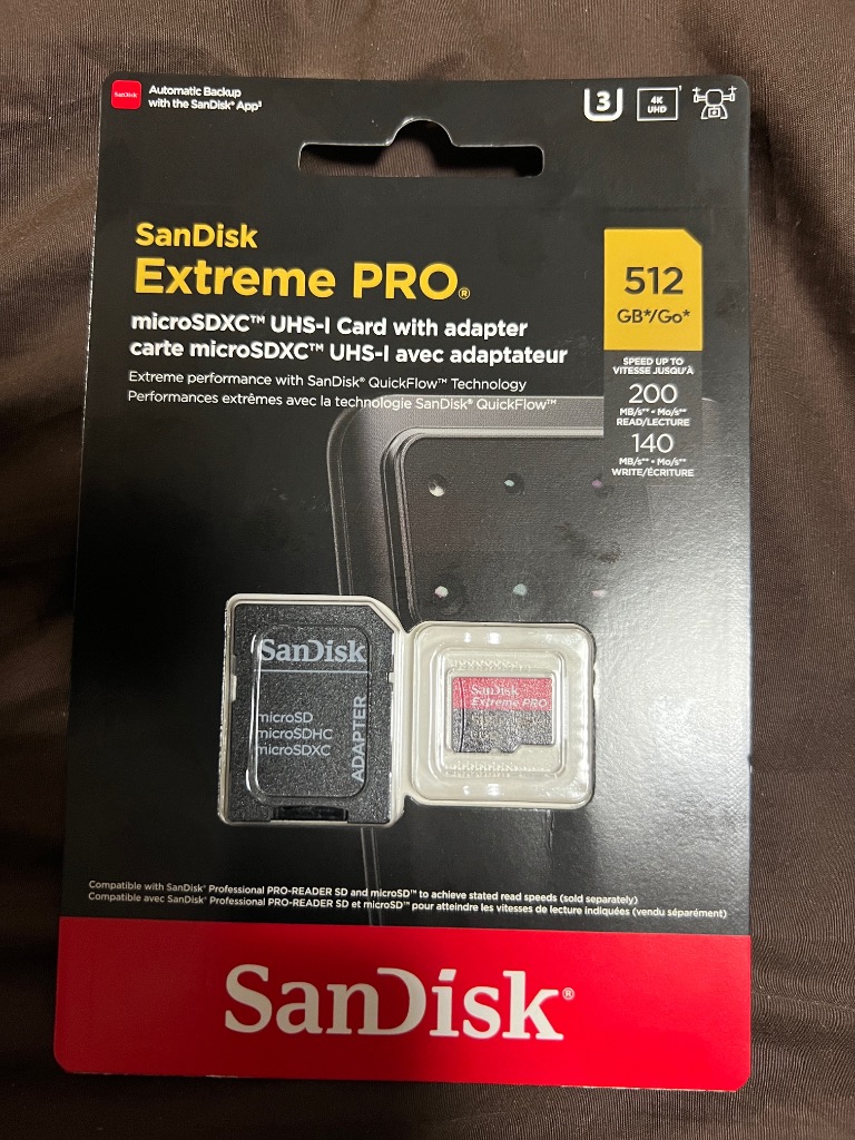 マイクロSD　SDSQXCD-512G-GN6MA Amazon.com: SanDisk MicroSDXC 512GB Extreme Pro Memory Card