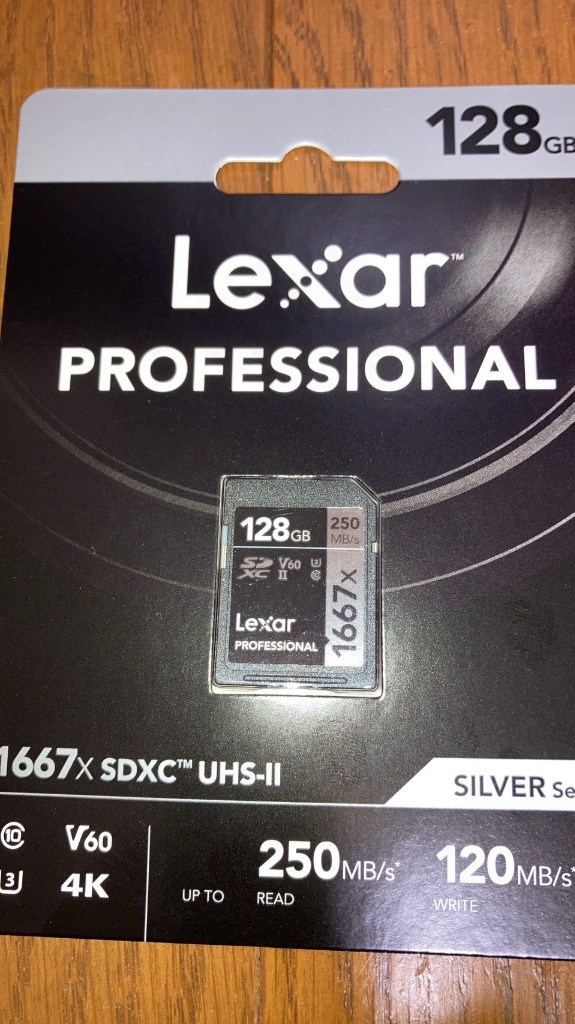 128GB SDXCカード SDカード Lexar レキサー Professional 1667x Class10 UHS-II U3 V60  R:250MB/s W:120MB/s 海外リテール LSD128CB1667 ◆メ