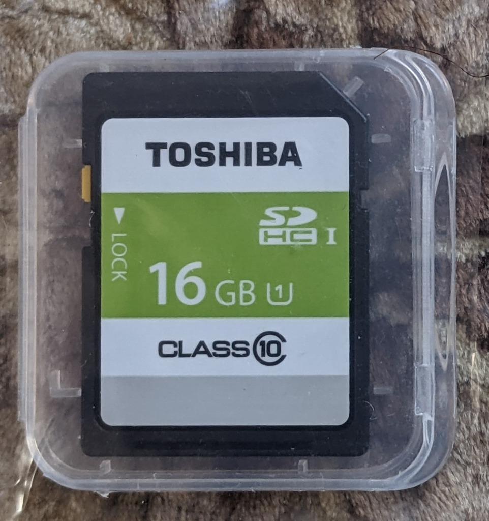 16GB SDHCカード SDカード TOSHIBA 東芝 CLASS10 UHS-1 R:48MB/s ミニケース入 バルク  SDBR48N16G-BLK ◆メ