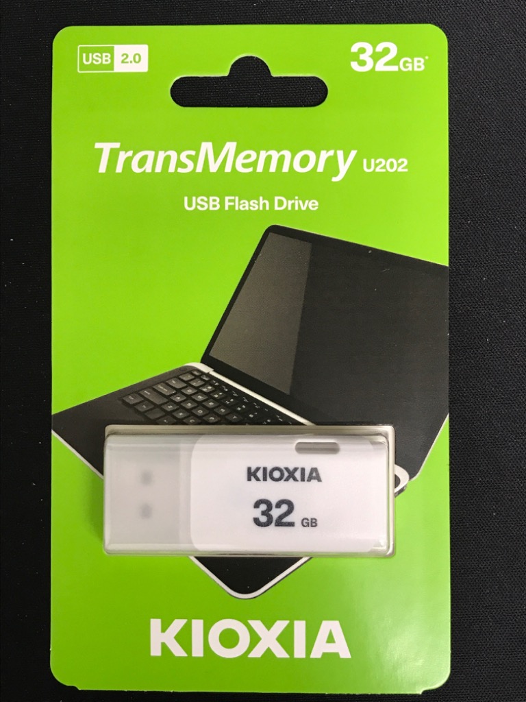 32GB USBメモリ USB2.0 KIOXIA キオクシア TransMemory U202 キャップ式 ホワイト 海外リテール  LU202W032GG4 ◆メ