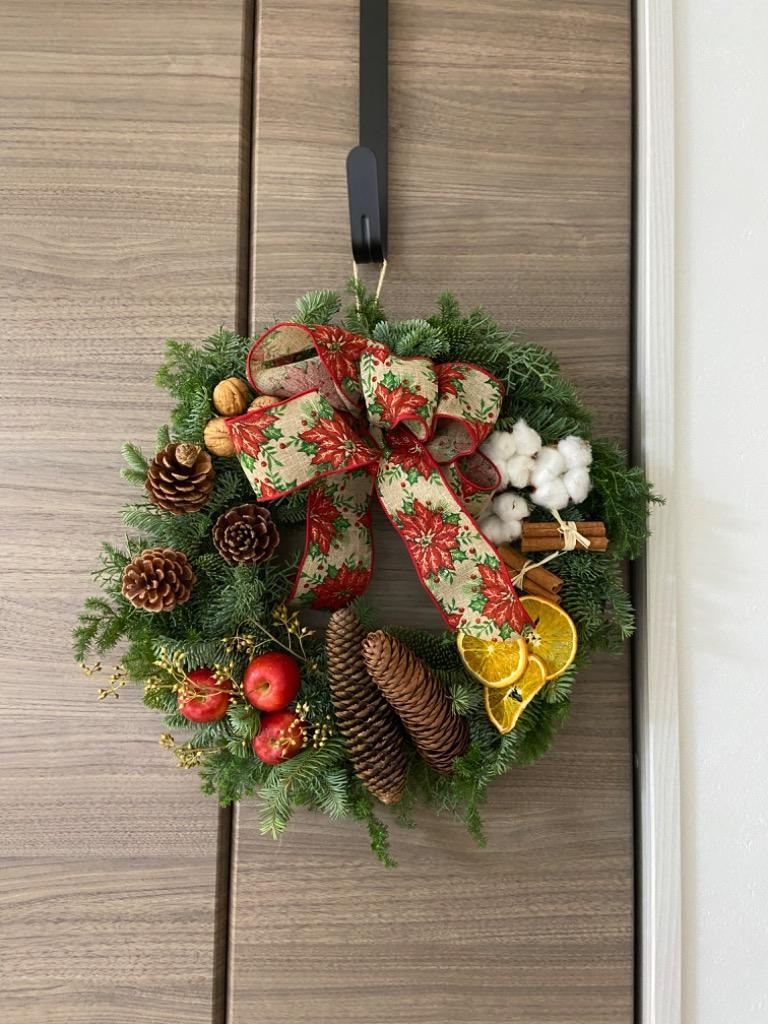 オレゴンモミのクリスマスリース　Lサイズ クリスマスリース 早割 手作り本物 玄関 オレゴン産 生モミ フレッシュ