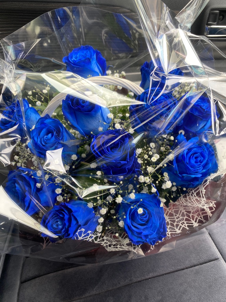 青いバラの造花アレンジメント　ギフト エーデルワイス花の贈り物 爆買 父の日 花 ギフト 生花 アレンジメント