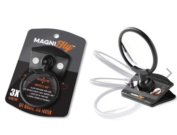 kamome kamome。皮面、鏡クリップ2個と鏡マグネット2個のセット Magnify クリップオングラス拡大鏡／マグネット付き : フライ02