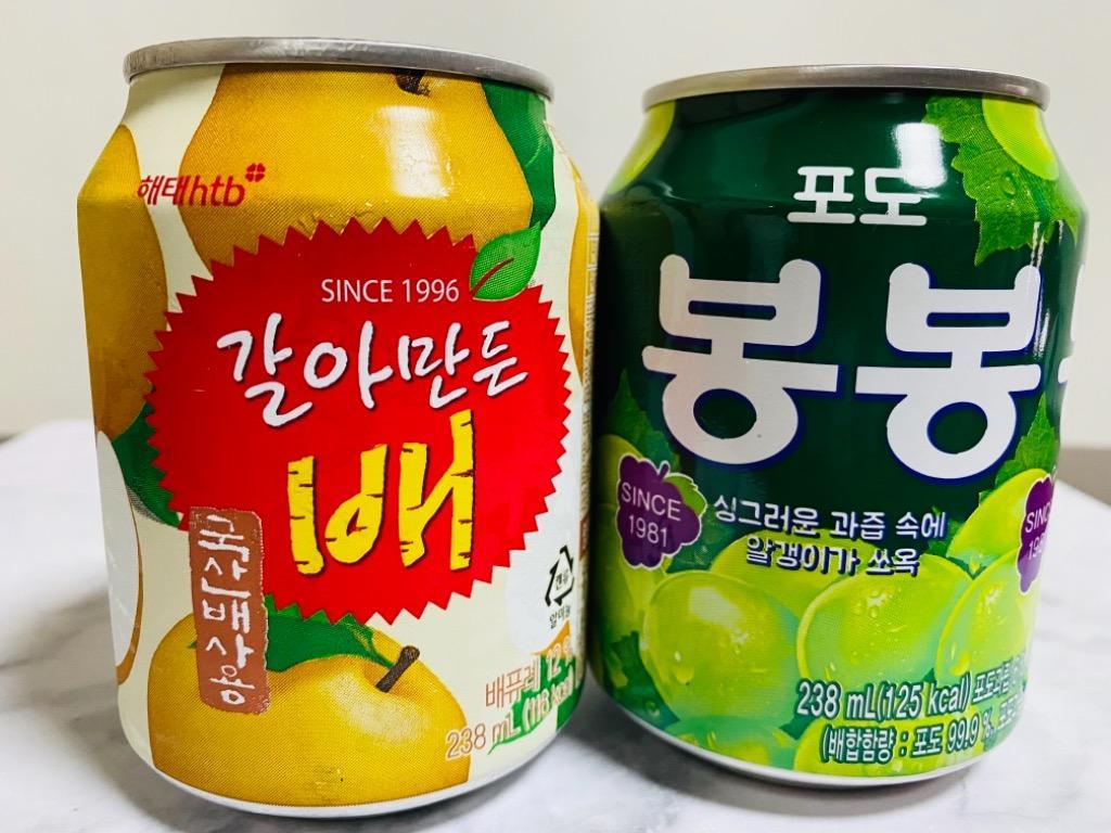 ヘテ飲料 韓国ジュース すりおろしジュース 選べる4種セット 238mlx24