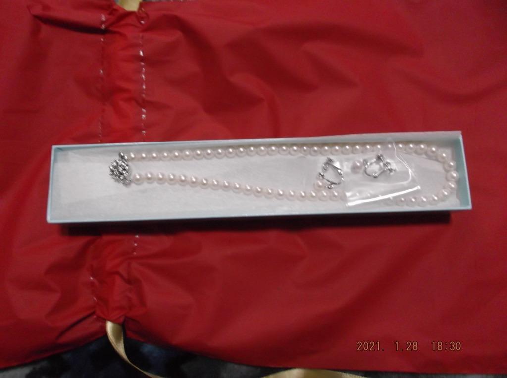 アコヤ真珠 ネックレス 6〜6.5mm珠 パールネックレス パールイヤリング
