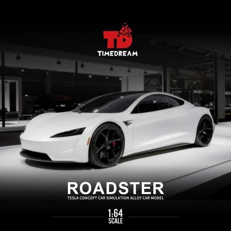 新品 TimeDream 1/64 テスラ ロードスター Tesla Roadster