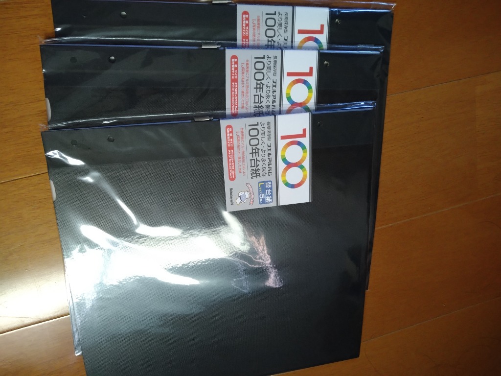 ナカバヤシフェルアルバム　Lサイズ 台紙15枚セット済み(替台紙、5枚プラス) ナカバヤシ アルバム 替台紙 100年台紙フリー アルバム替台紙 L