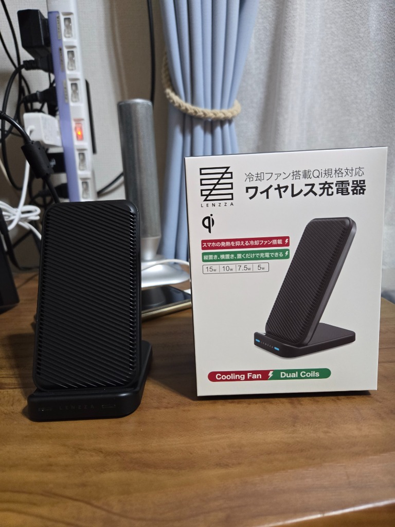 充電器 ワイヤレス充電器 LENZZA Qi規格 高出力 USB-Cケーブル