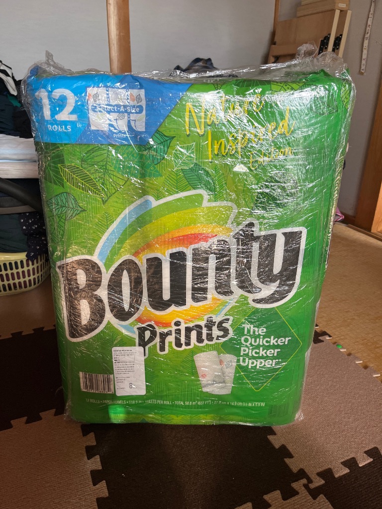 コストコ - BOUNTY キッチンペーパー　12ロール x 2袋 コストコ バウンティ キッチンペーパー 柄付き 118シート 12