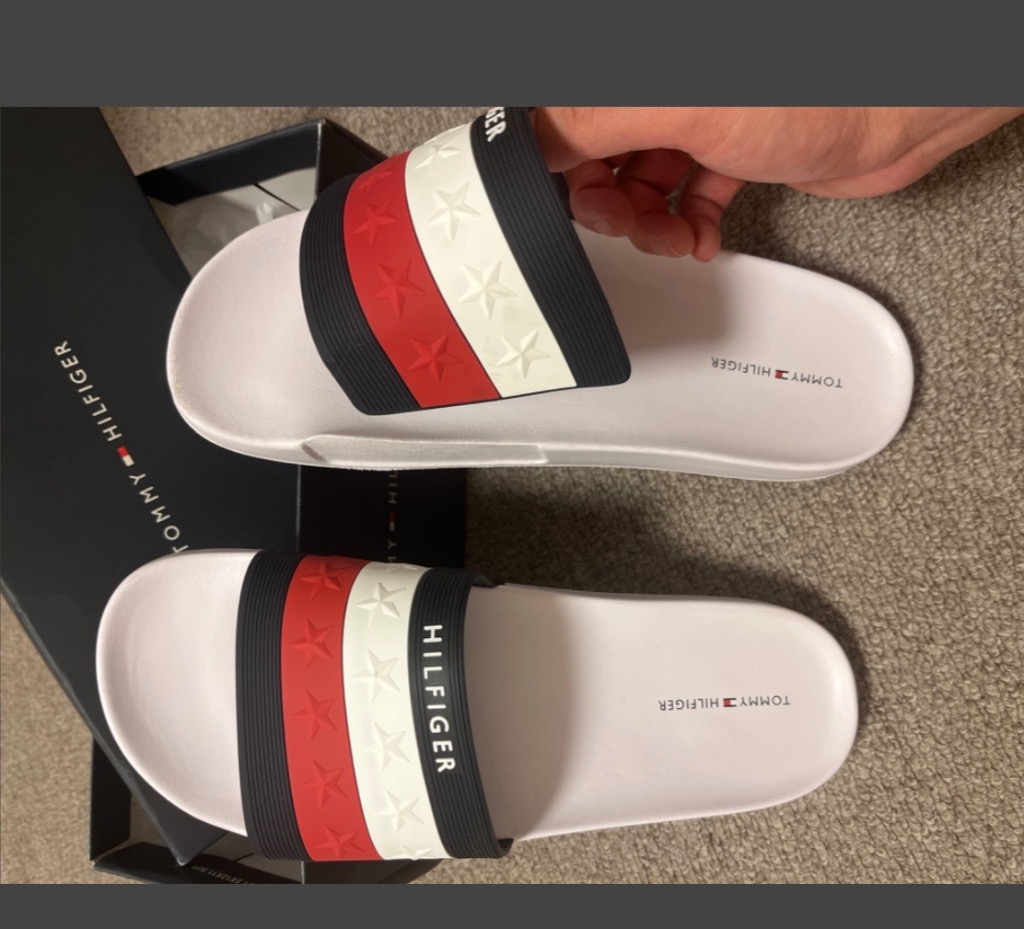 【8/10 お値下げ⭐︎タグ・箱あり】トミーヒルフィガーサンダル23.5センチ） TOMMY HILFIGER 【箱潰れ特価】 トミーヒルフィガー サンダル