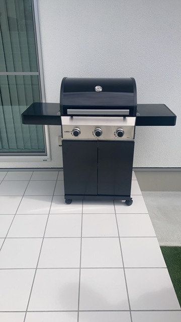 ezBBQ ガスバーベキューグリル 3BH21 ブラック×ステンレス 3