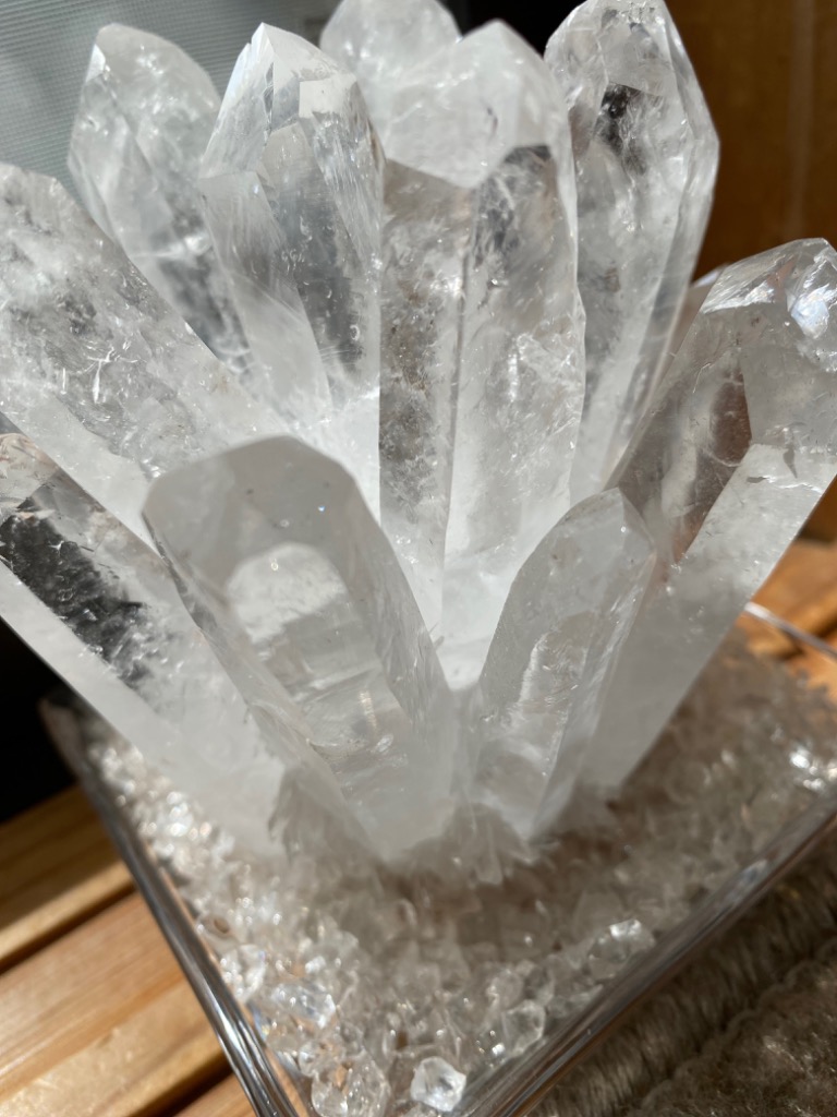 Longsafe パワーストーン 水晶 クラスター クリスタル 原石 浄化
