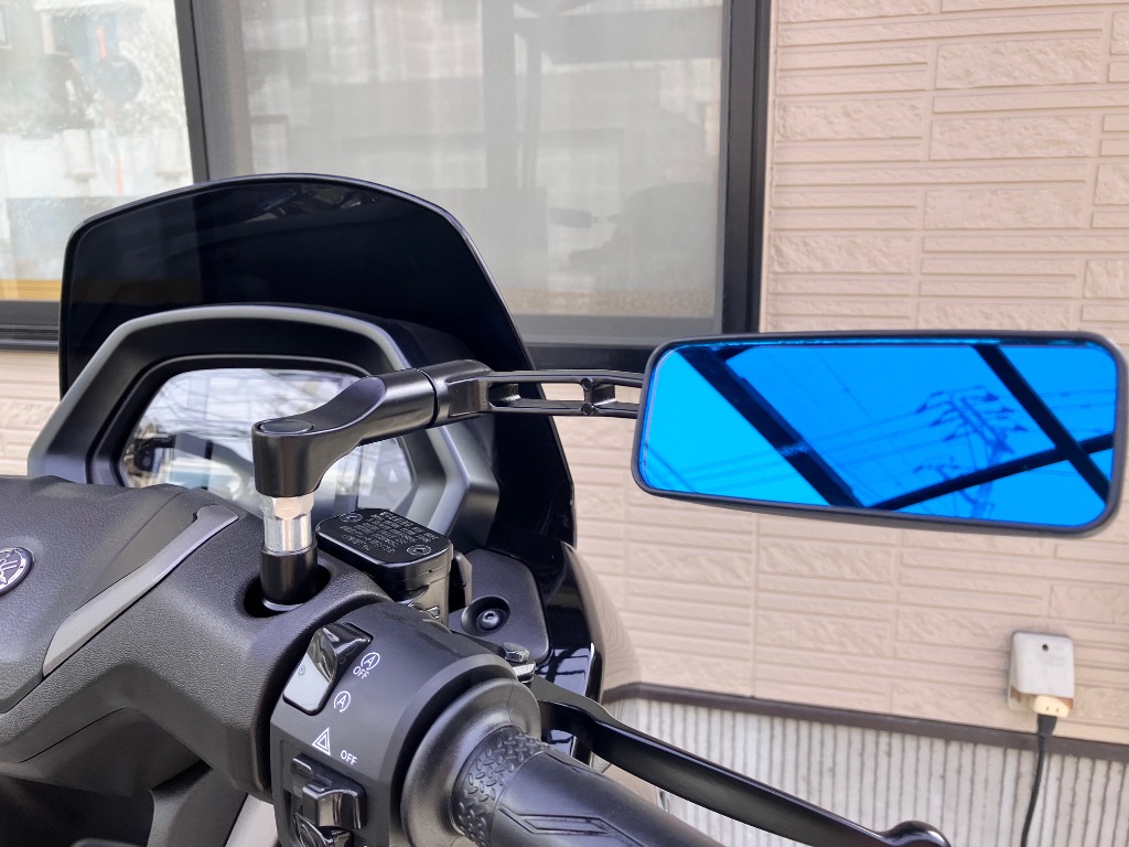 バイクミラー 8mm 左右セット スクエア バックミラー アダプター
