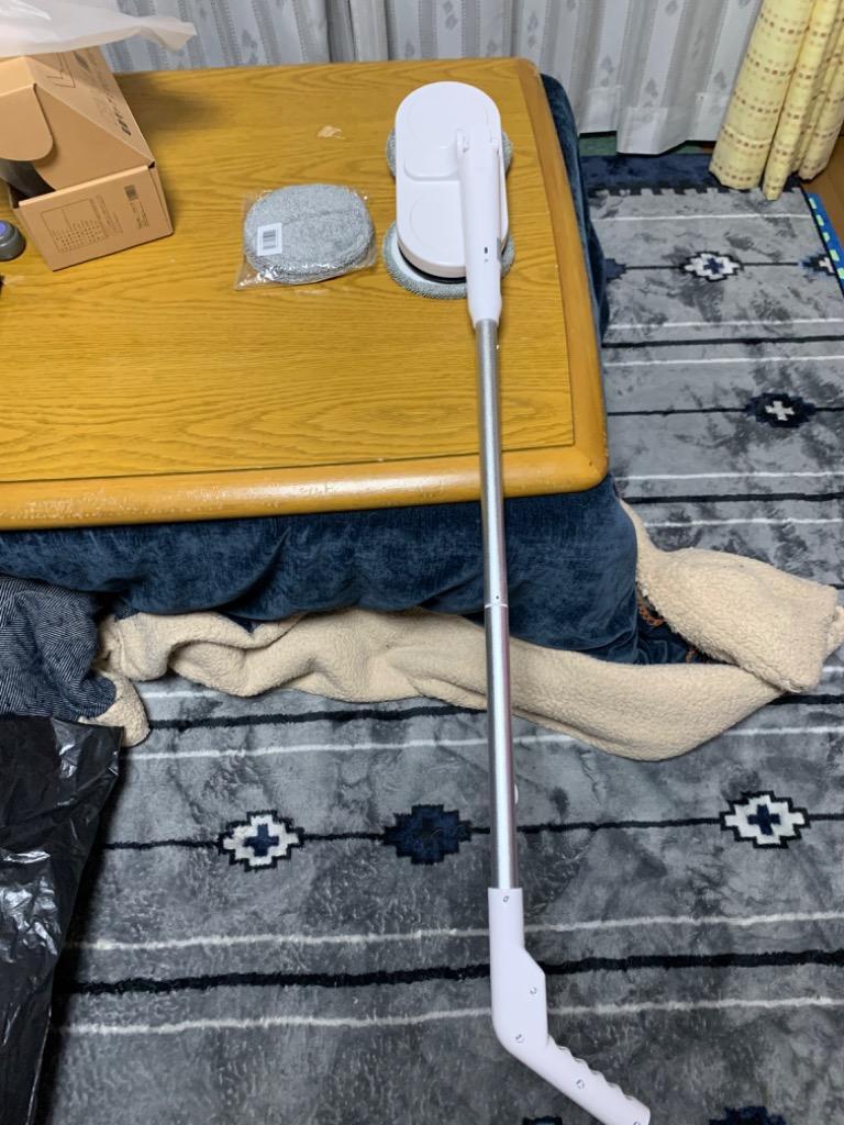 電動モップ コードレス 専用パット2枚付き 充電式 超軽量設計 回転