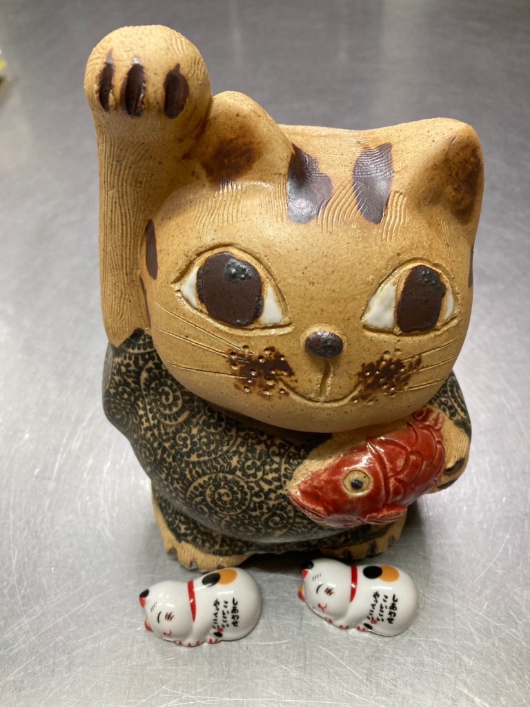招き猫 おしゃれ 置物 置き物 オブジェ ねこ ネコ 陶器 かわいい