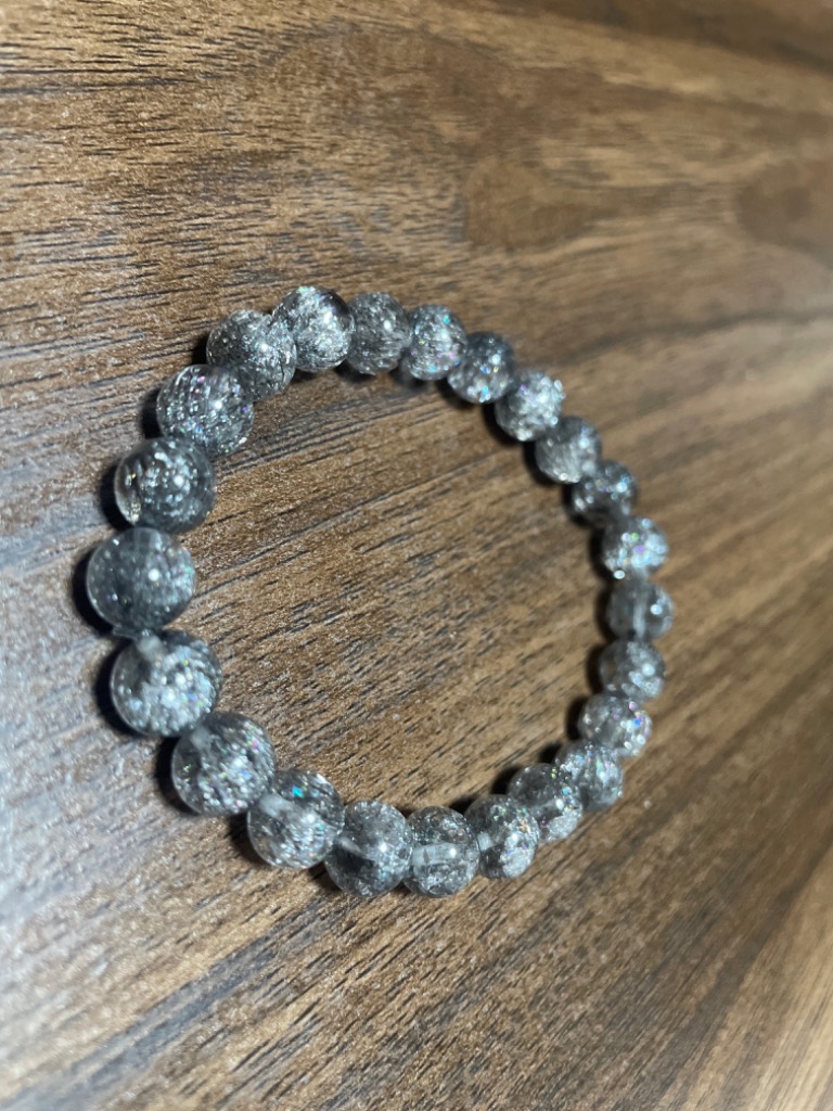 キラキラ 花火ルチル 水晶 12mm ブレスレット 天然石 Amazon | 【石流通センター】【ブレスレット】花火ブラック