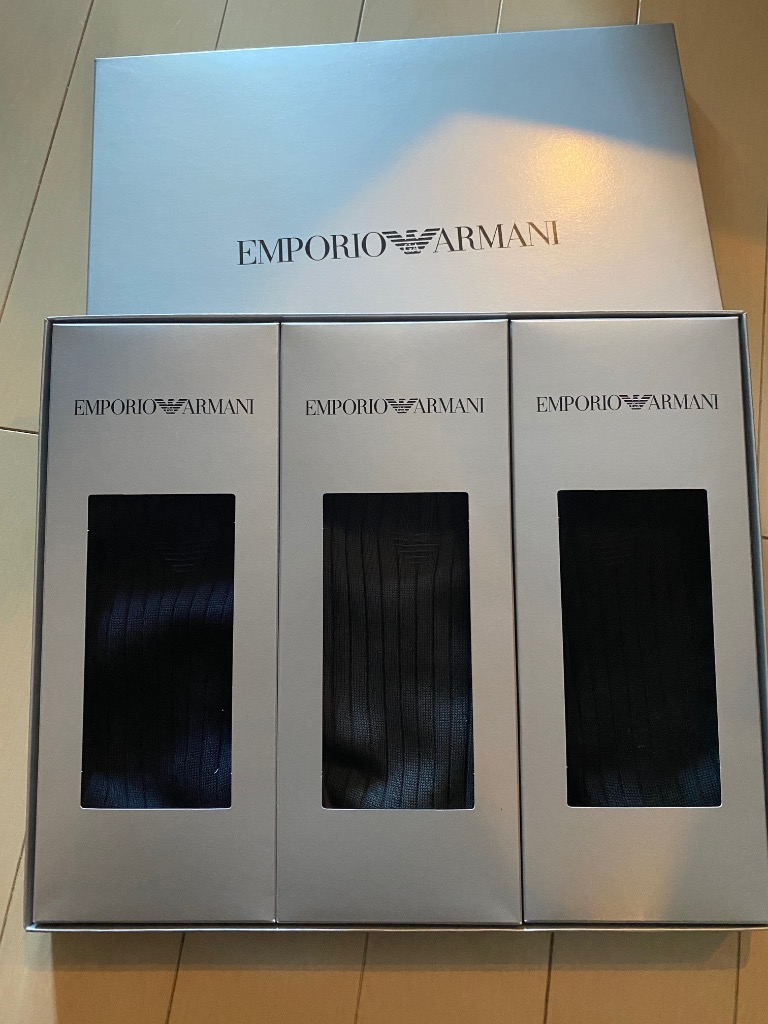 EMPORIO ARMANI エンポリオアルマーニ 靴下 3足組ギフトセット 送料