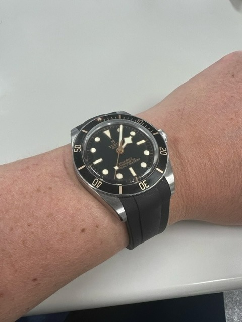 ラバーＢ（RUBBERB）チューダー TUDOR ブラックベイ58（フィフティエイト）39mm専用ラバーベルト ブラック 時計は付属しておりません