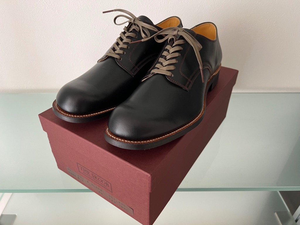 SKOOB SMIL-001 USMC Service Shoes スクーブ　BOADED KIP LEATHER ブラック 牛革 サービスシューズ  変え紐付き