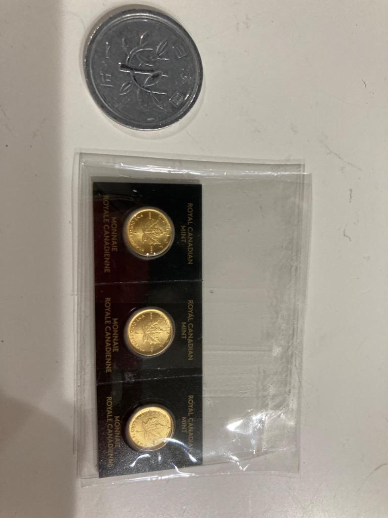 保証書付き] (新品) カナダ「メイプルリーフ」純金 1グラム 金貨・保証