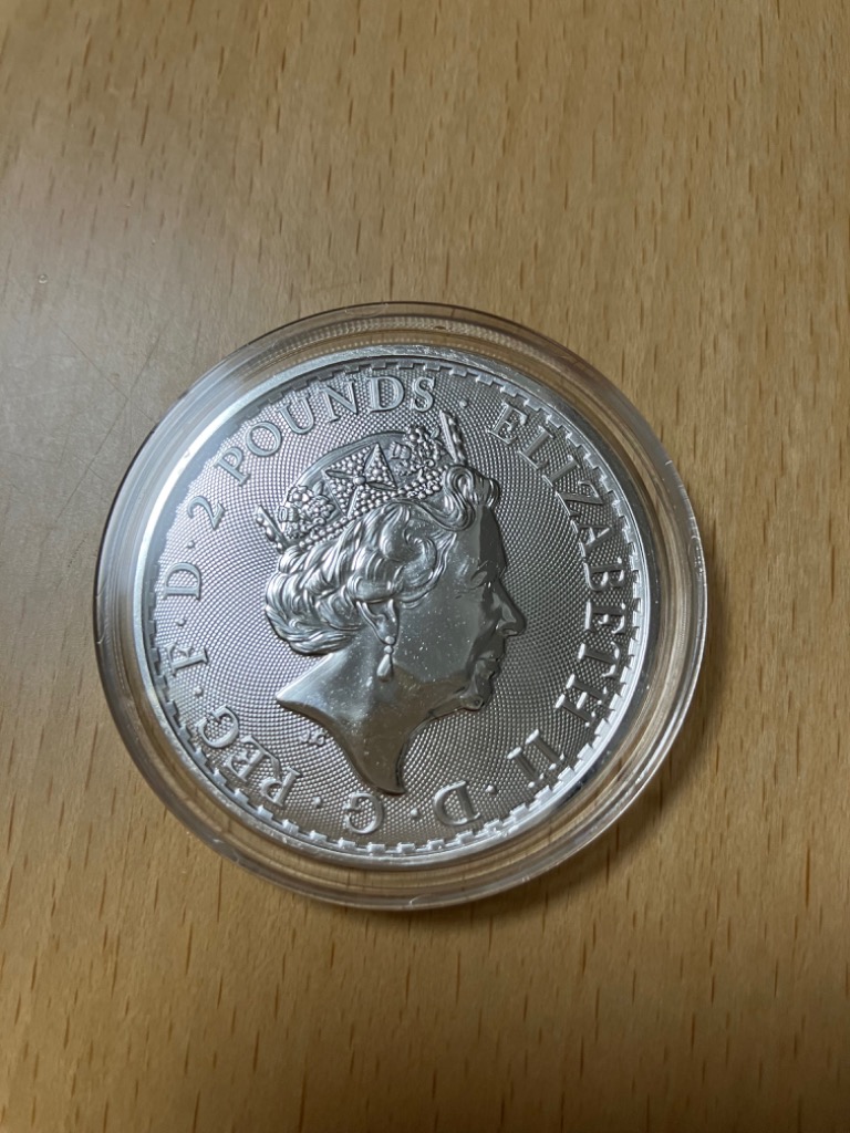 イギリス メイドマリアン 銀貨 2022年 1オンス キズ・ミルクスポット