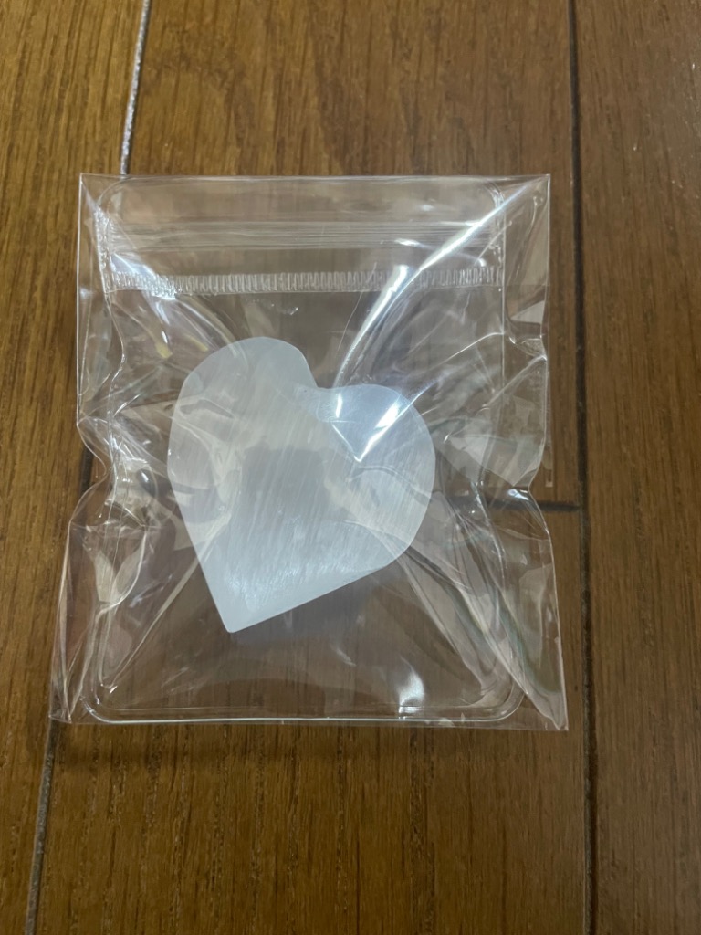 セレナイト ハート シェイプ 置き物 モロッコ産 キャッツアイ