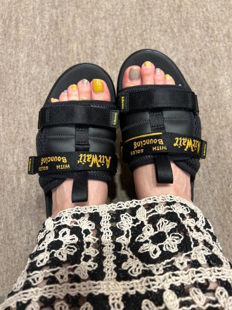 メンズ レディース Dr.Martens AYCE SLIDE SANDAL BLACK 厚底 ドクター