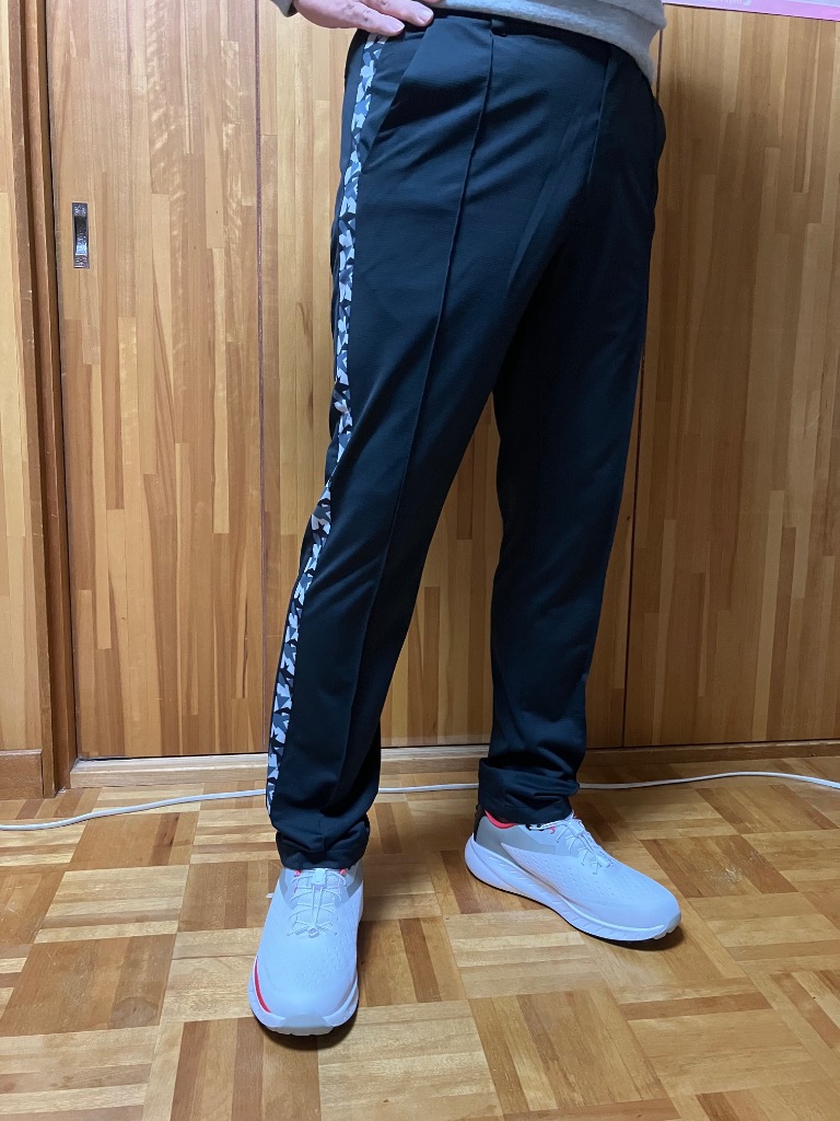 極美品✨ムータマリン ゴルフ ストレッチパンツ 春夏 速乾性 刺繍ロゴ 5 濃紺 MIZUNO ミズノ ゴルフウェア ストレッチ メッシュ ムーブパンツ