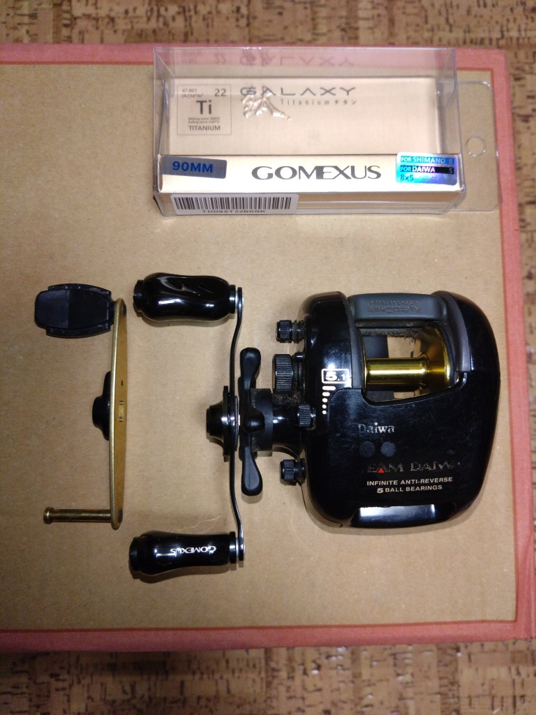 美品 ゴメクサス チタンハンドル チタンノブ 90mm 8×5 GOMEXUS ゴメクサス】CH-T22 アルミ製ハンドル チタン製ノブ 90mm