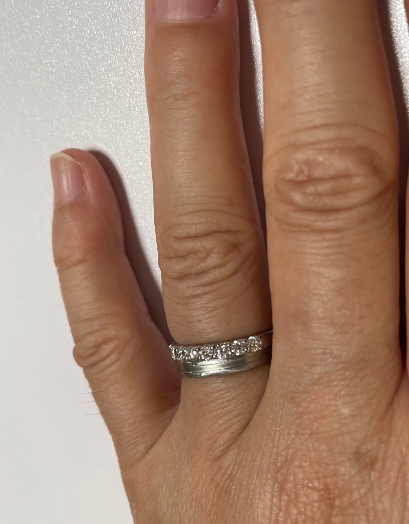 pt950 0.5ct ダイヤモンド エタニティリング 送料無料 ダイヤ プラチナ
