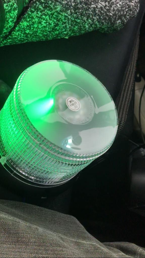 LED回転灯 緑色 SMD5730×60発 フラッシュライト パトランプ 12V24V兼用