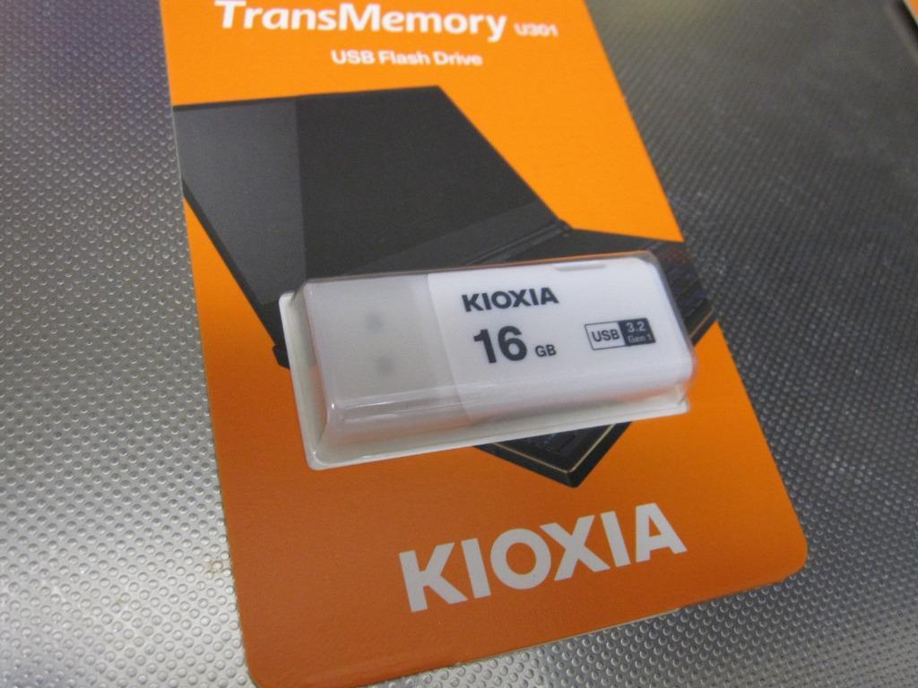 東芝・キオクシア高速16GBUSB3.2 Gen1=USB3.0対応・キャップ付